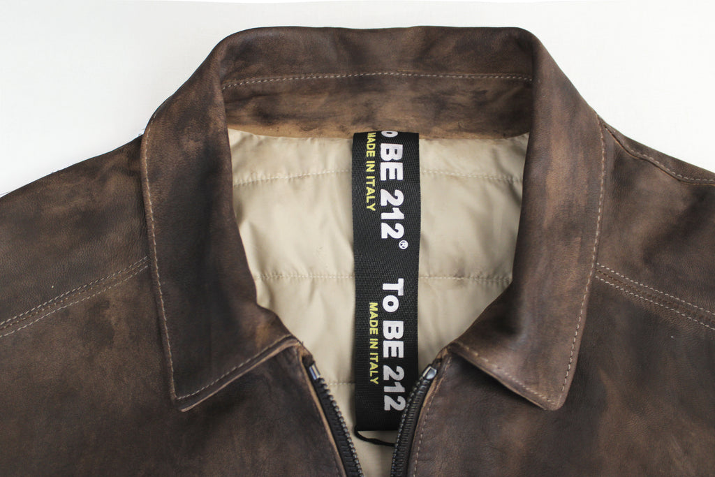 Giacca in pelle con zip