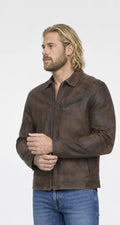 Giacca in pelle con zip