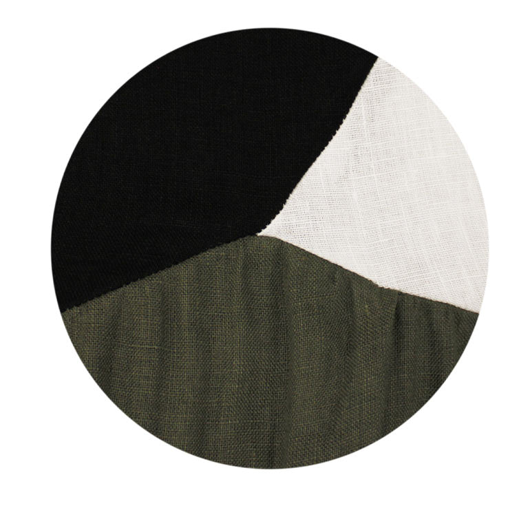 Abito lino color block