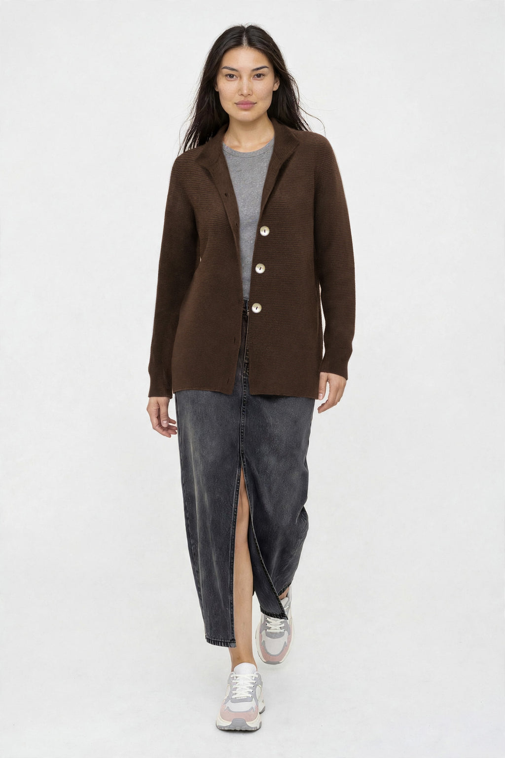 Cardigan lana con bottoni