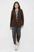 Cardigan lana con bottoni