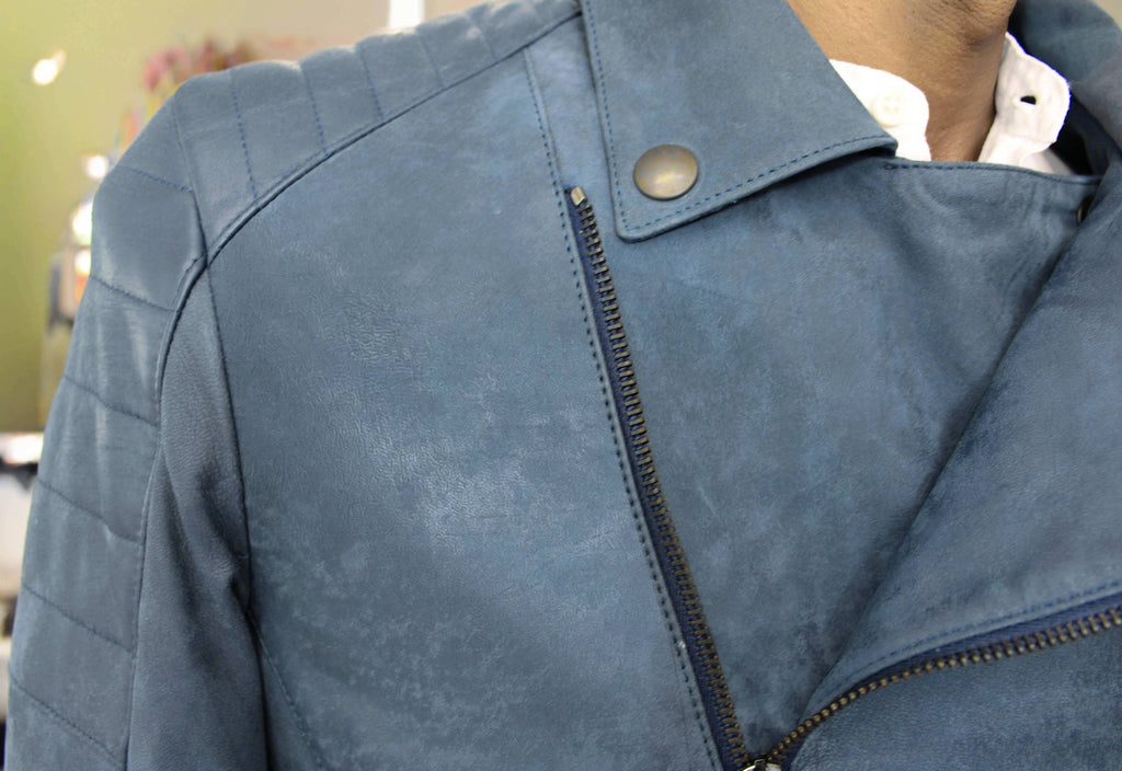 Giacca biker in pelle