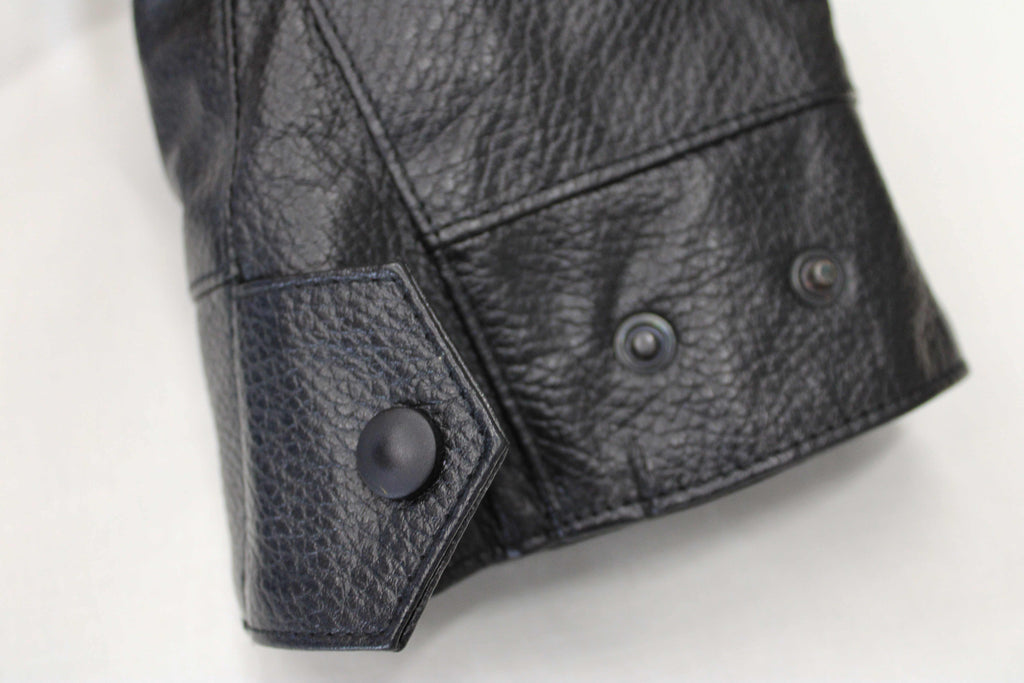 Giacca lunga biker in pelle