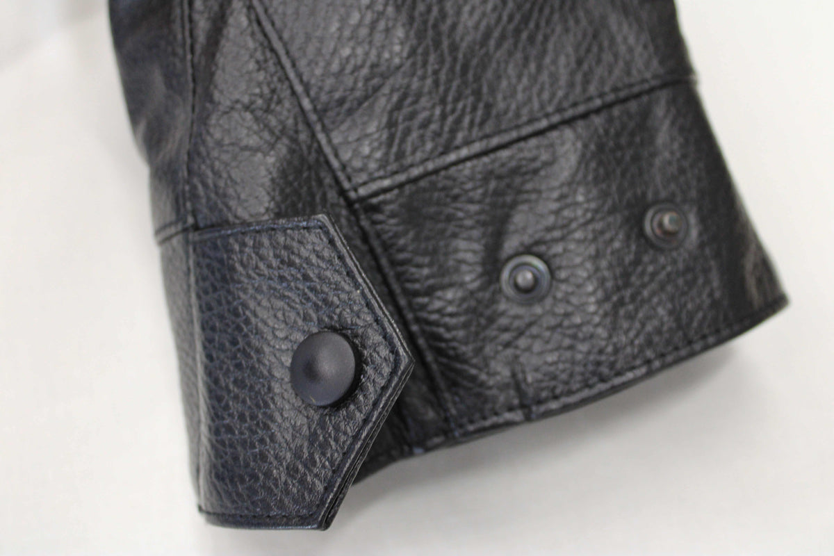 Giacca lunga biker in pelle