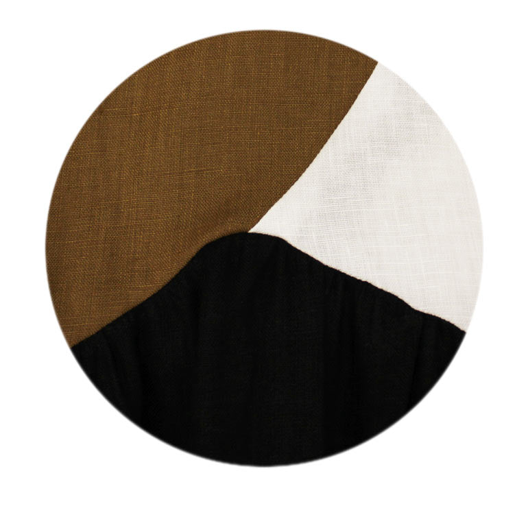 Abito lino color block