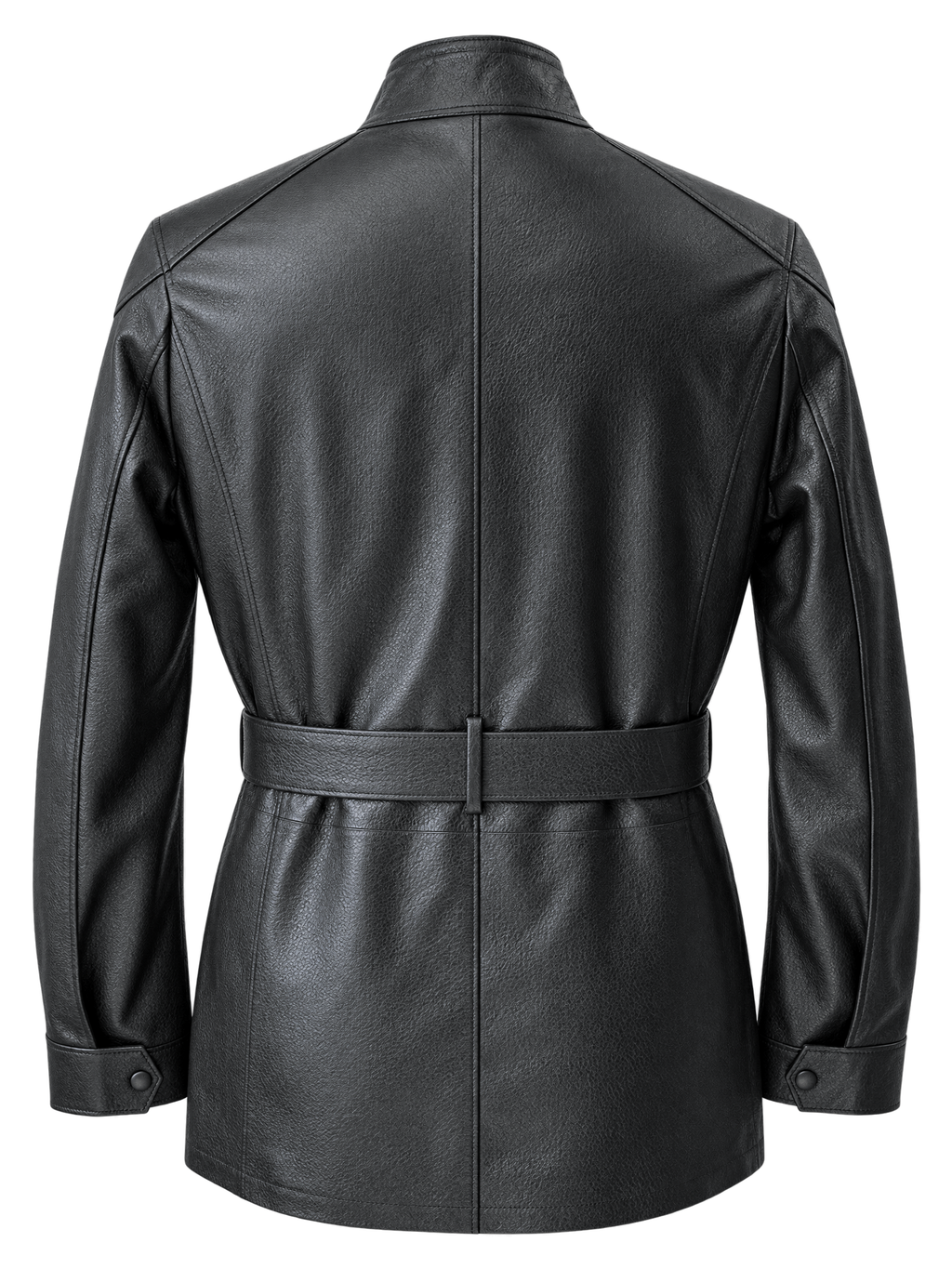 Giacca lunga biker in pelle
